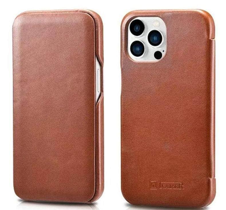 CaseBuddy Australia Casebuddy iCarer Genuine Leather Flip iPhone 13 Mini Case