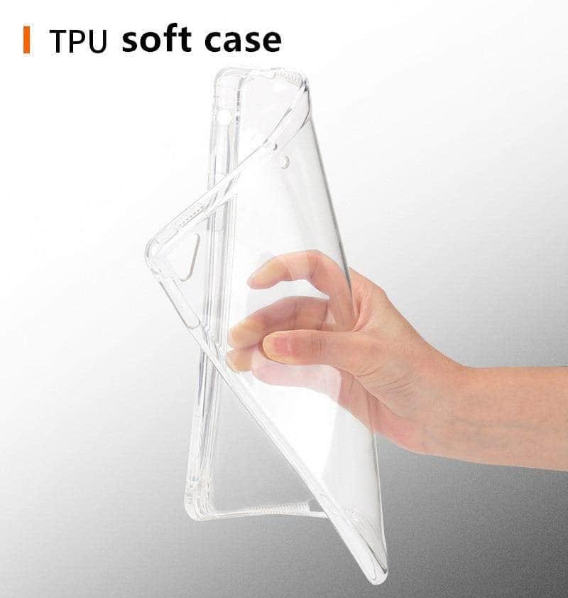 iPad 10.2 2019/2020 (iPad 7/8) Pencil Holder Clear Silicone Soft Case - CaseBuddy