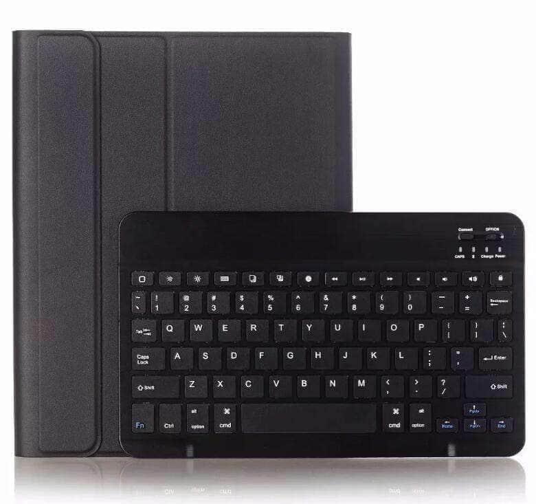 CaseBuddy Casebuddy Black iPad 9.7 5/6 Leather Look Split Bluetooth Keyboard Case with Pen Slot