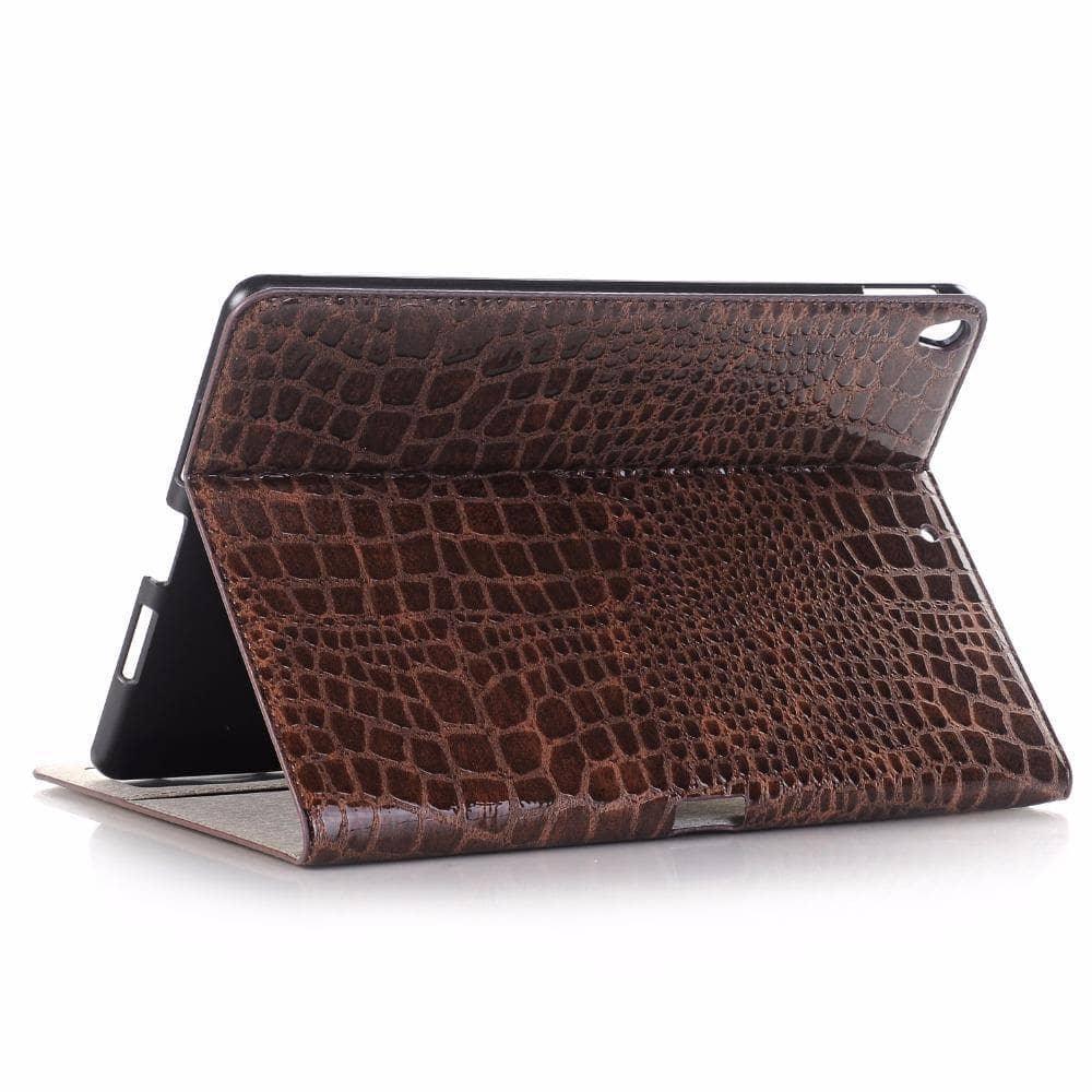 iPad Air 3 10.5 2019 Premium Crocodile Pattern Leather Look Tablet Smart Cover - CaseBuddy