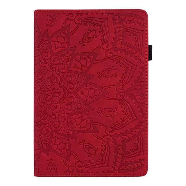 CaseBuddy Australia Casebuddy Red iPad Air 4 2020 10.9 Classic Flower Leather Cover