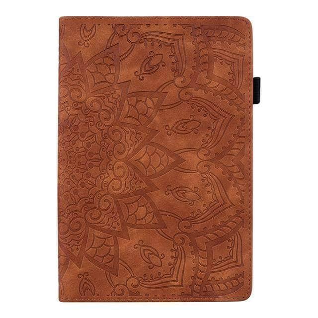 CaseBuddy Australia Casebuddy Brown iPad Air 4 2020 10.9 Classic Flower Leather Cover
