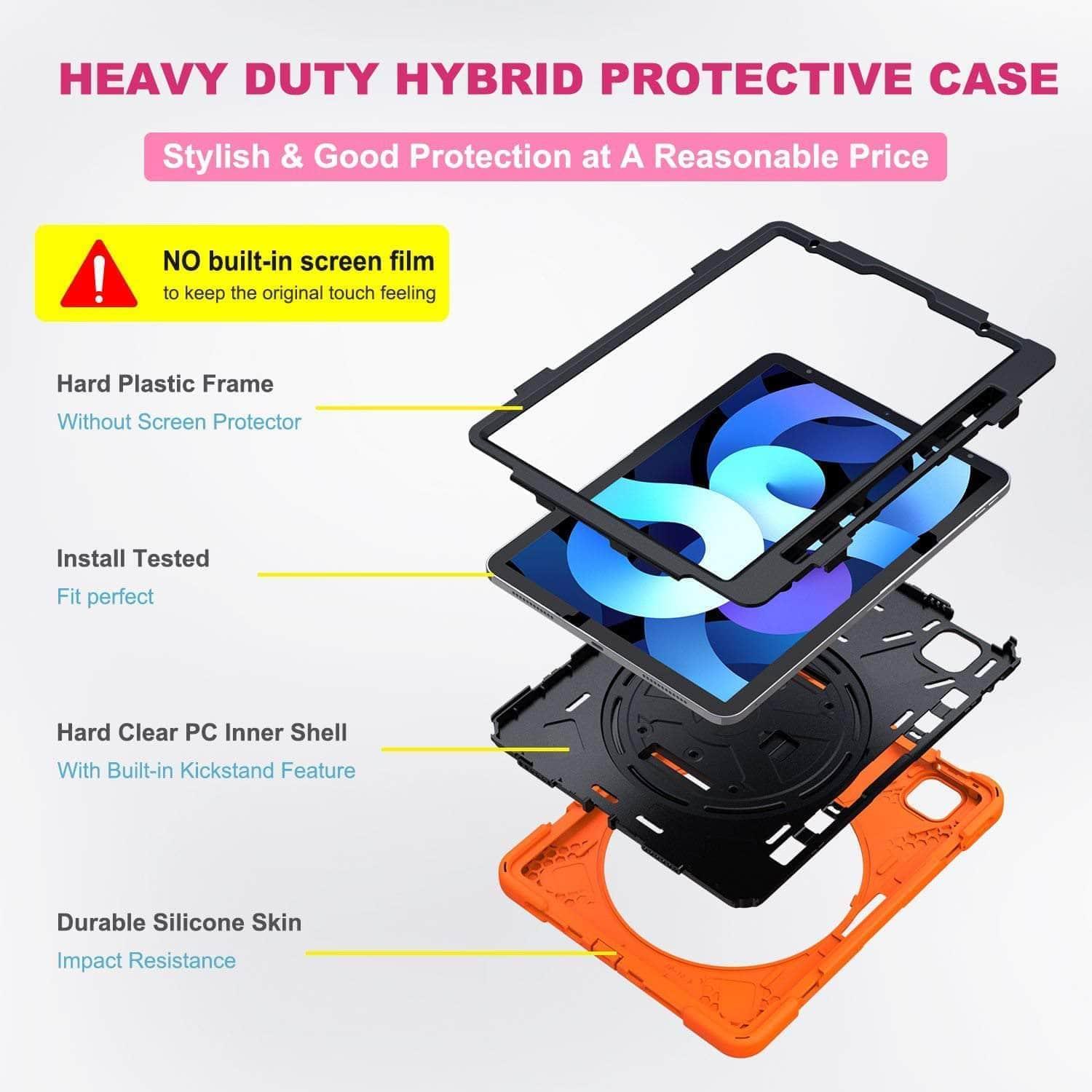 CaseBuddy Australia Casebuddy iPad Air 5 2022 Heavy Duty Shockproof Rugged Hybrid Protective Case