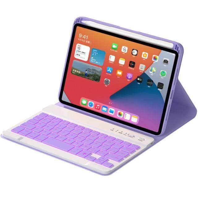 CaseBuddy Australia Casebuddy purplebacklitkeycase / English iPad Mini 6 Backlit Keyboard Case