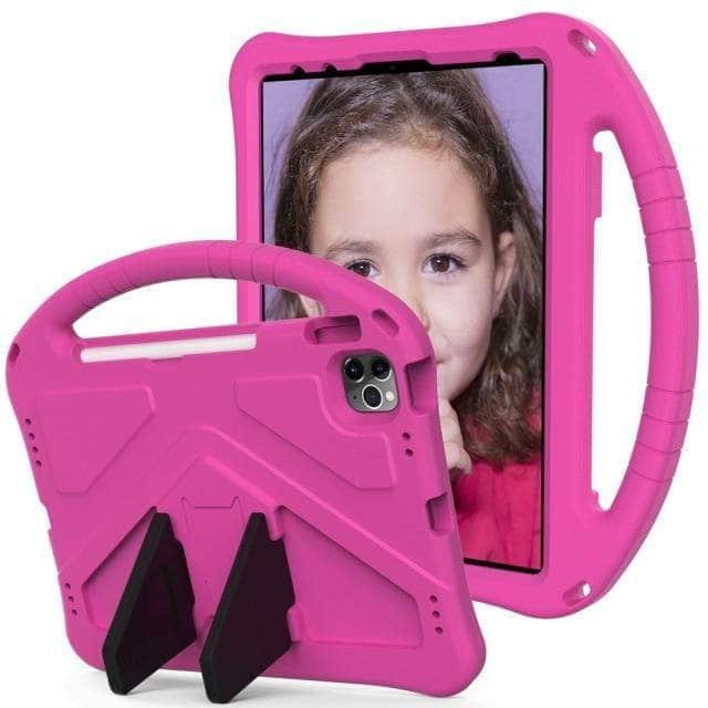CaseBuddy Australia Casebuddy Rose Red / For iPad Pro 11 2021 iPad Pro 11 2021 EVA Foam Portable Kids Safe Shockproof Stand