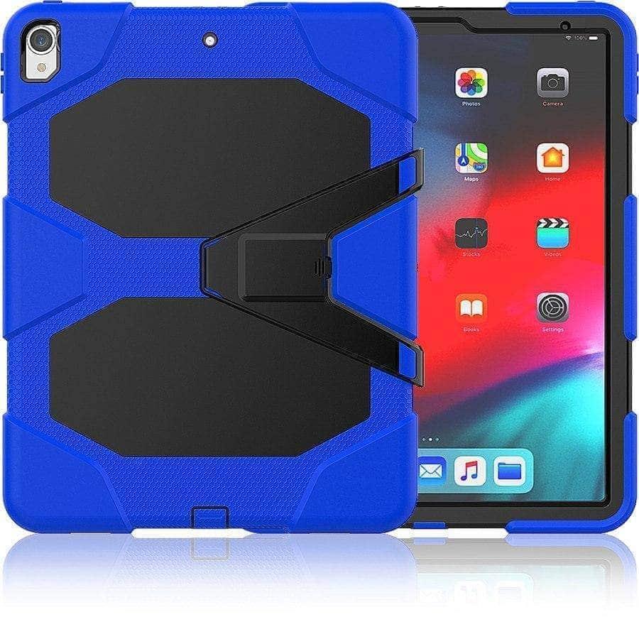 CaseBuddy Casebuddy iPad Pro 12.9 (2018) Shockproof Hard Military Heavy Duty Silicone Rugged Stand Protective Case