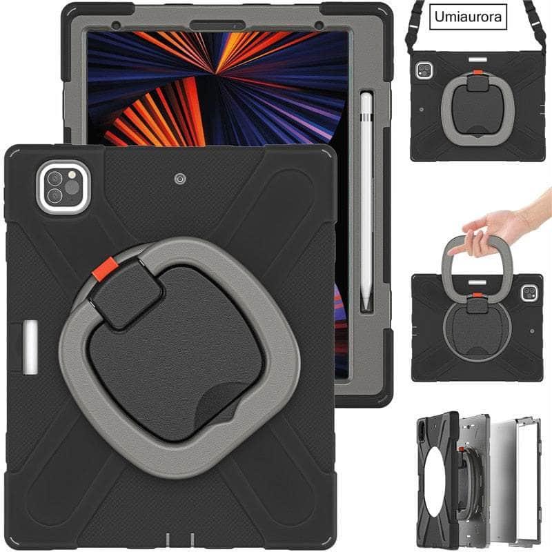 Casebuddy iPad Pro 12.9 2022 360 Rotation Handle Kickstand Case