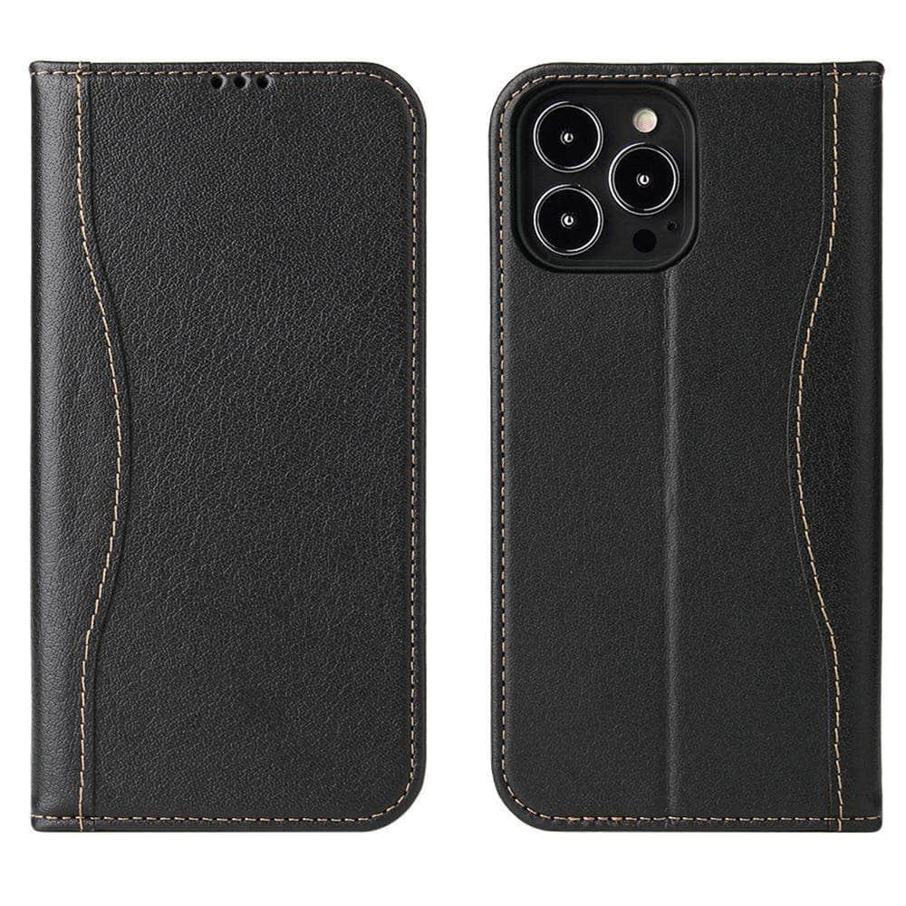 CaseBuddy Australia Casebuddy iPhone 13 Genuine Leather Wallet Card Slot Case