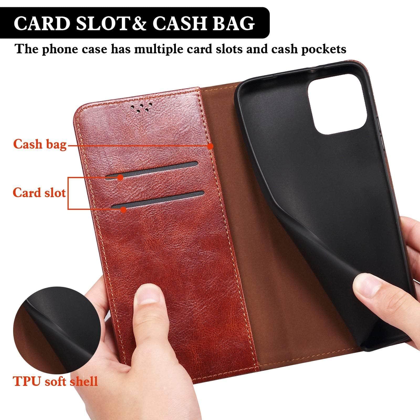 CaseBuddy Australia Casebuddy iPhone 13 Mini Stand Card Pocket Leather Soft Case