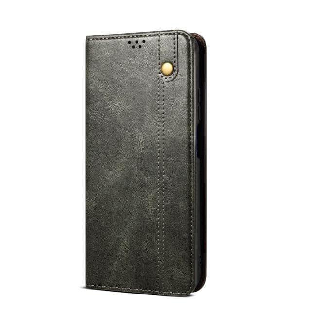 CaseBuddy Australia Casebuddy For Iphone 13 Mini / green iPhone 13 Mini Stand Card Pocket Leather Soft Case