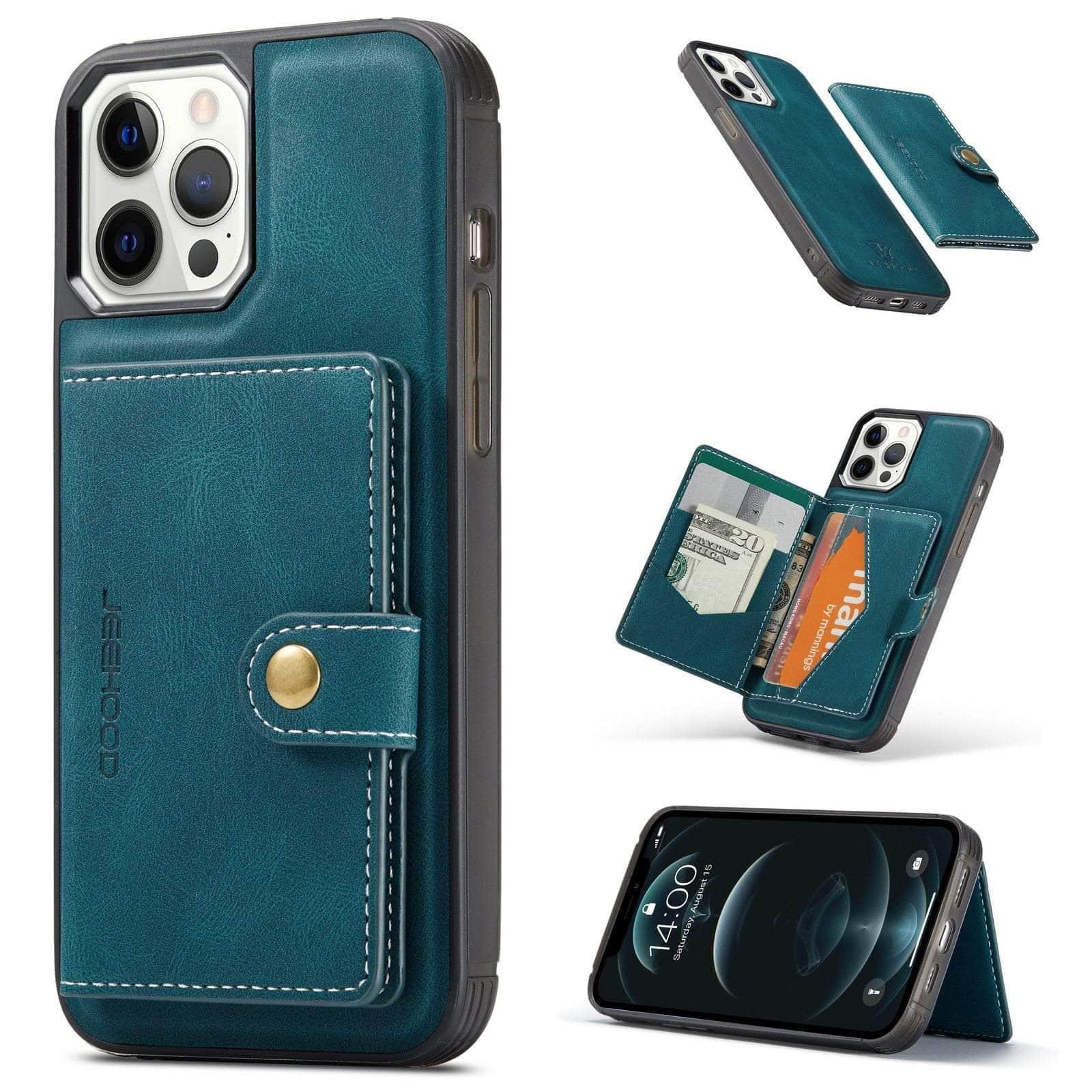 CaseBuddy Australia Casebuddy iPhone 13 Pro Back Leather Card Holder Case