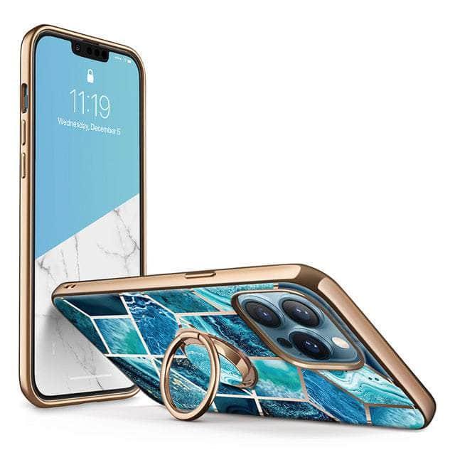 CaseBuddy Australia Casebuddy TPU / Ocean / China iPhone 13 Pro Max I-BLASON Cosmo Snap Marble Ring Holder Case