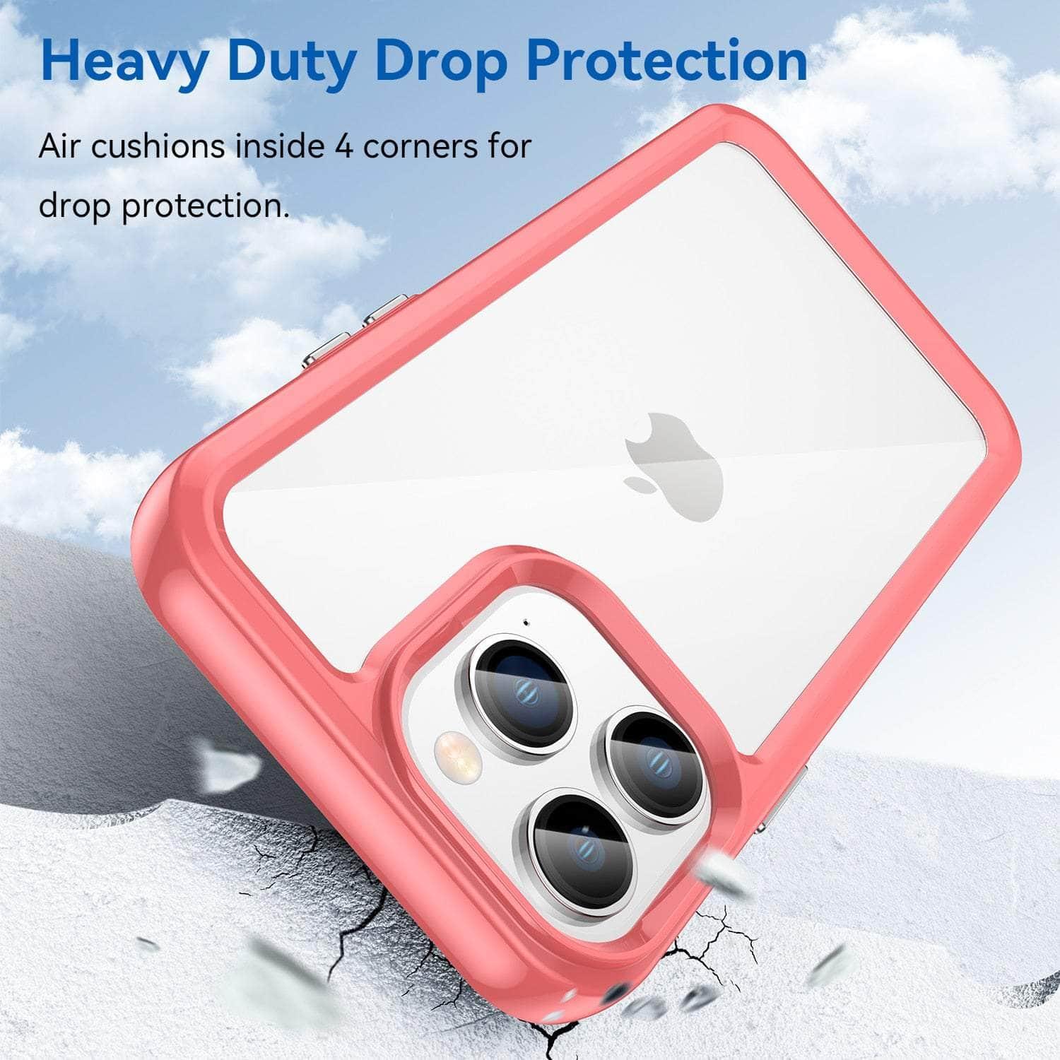Casebuddy Red / for iphone 14 iPhone 14 Acrylic Fitted Shockproof Anti-Slip Case