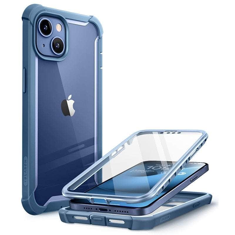 Casebuddy Azure / PC + TPU iPhone 14 Max I-BLASON Ares Dual Layer Rugged Case