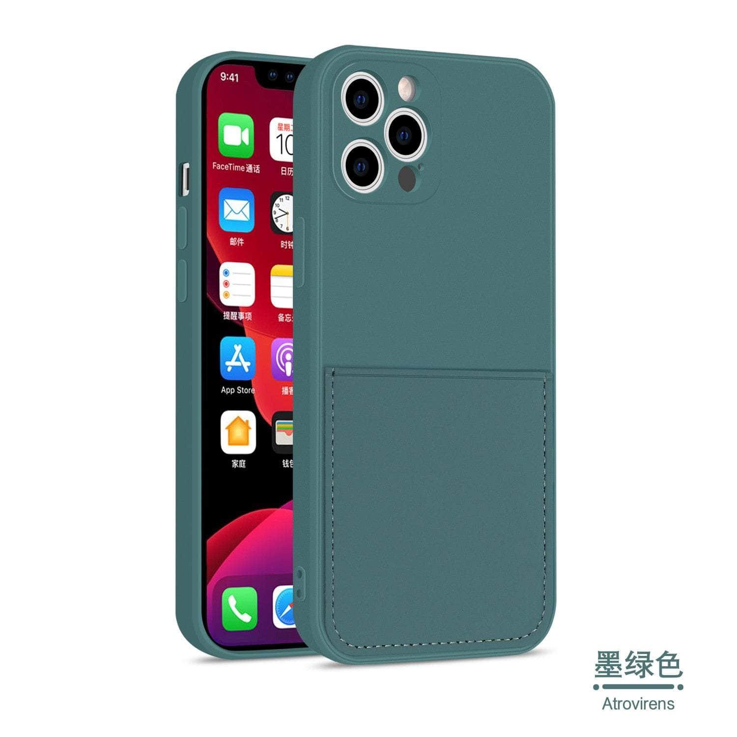 Casebuddy iPhone 14 Max Silicone Card Holder Wallet