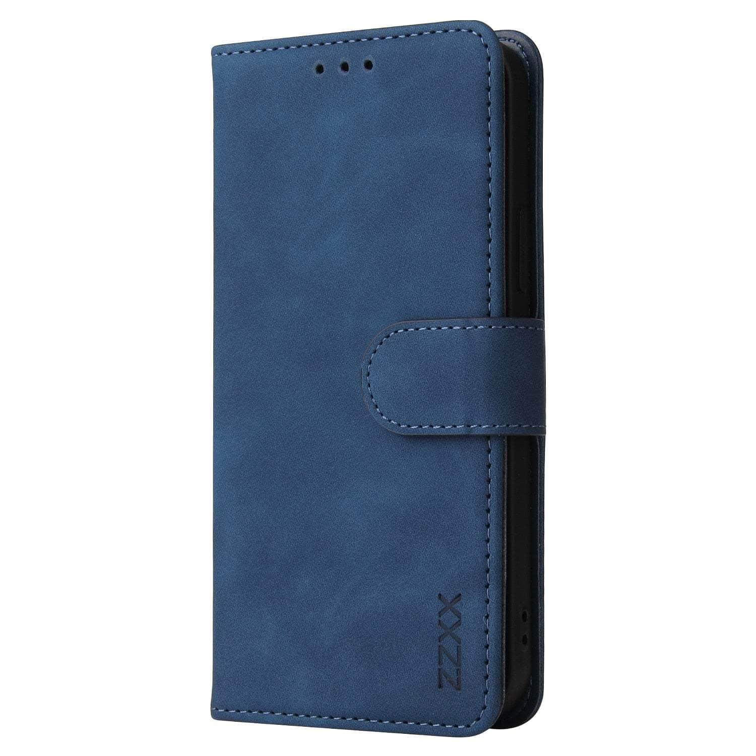 Casebuddy Blue / iPhone 14 Max iPhone 14 Max Wallet Leather Case