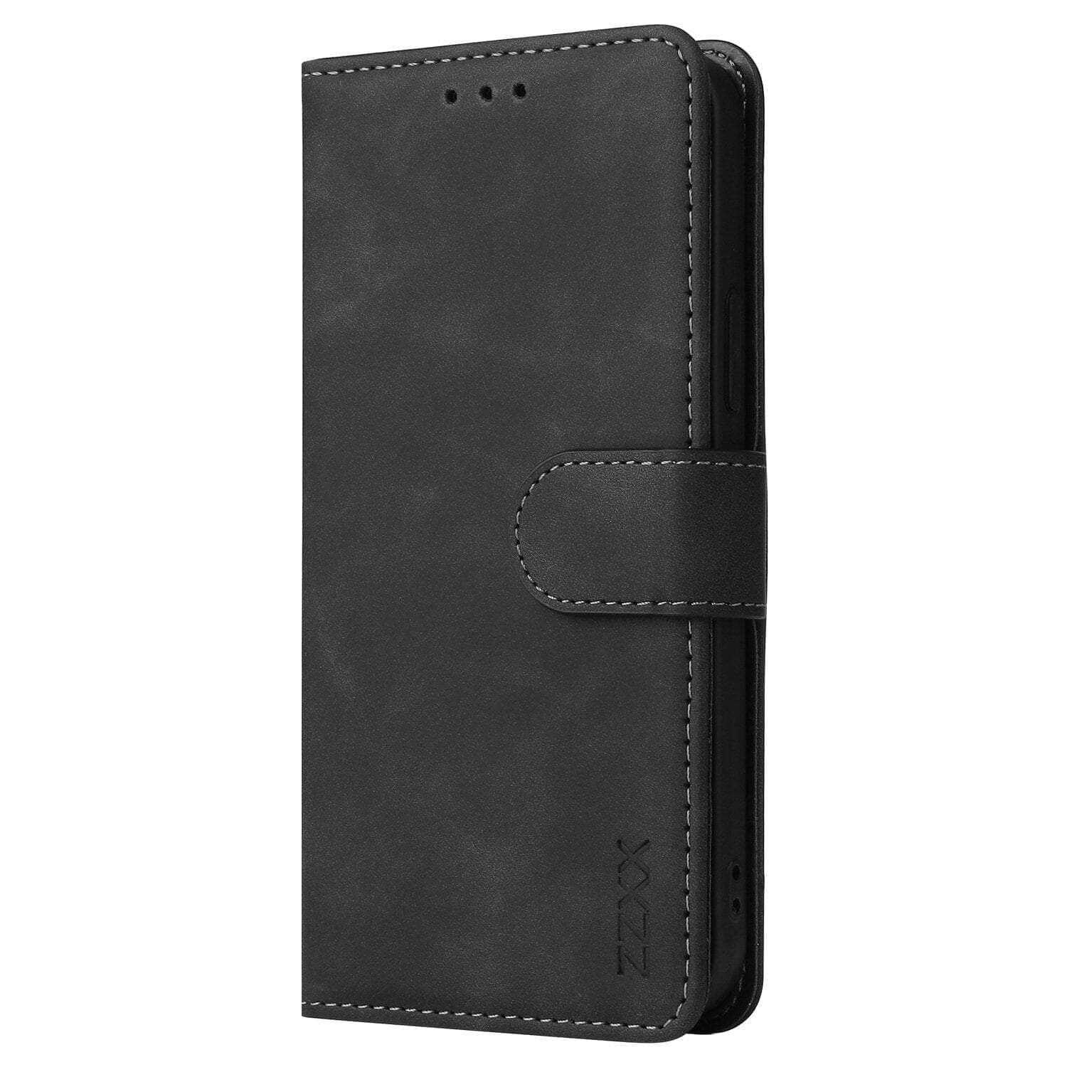 Casebuddy Black / iPhone 14 Max iPhone 14 Max Wallet Leather Case