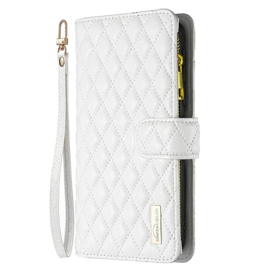 Casebuddy iPhone 14 Pro Flip Zipper Leather Case