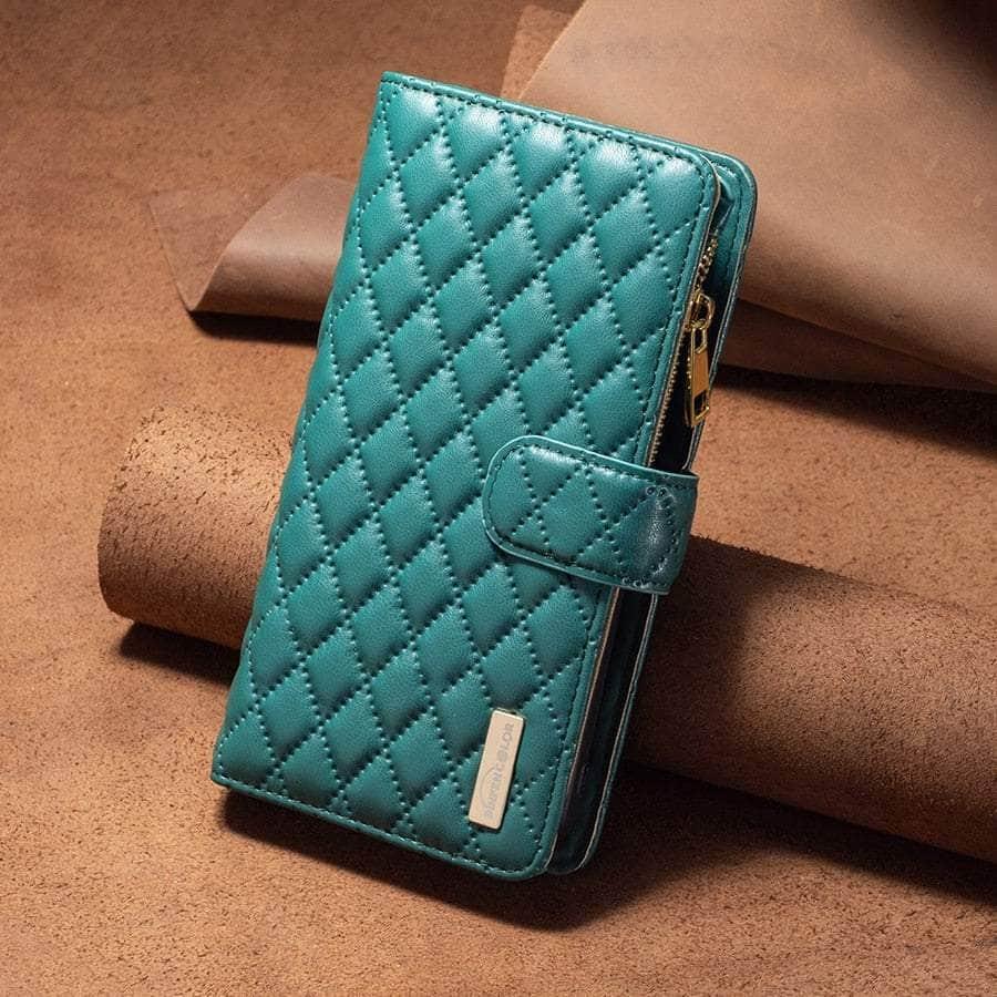 Casebuddy Green / iPhone 14 Pro iPhone 14 Pro Flip Zipper Leather Case