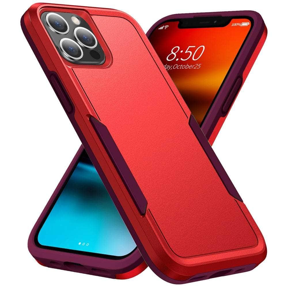 Casebuddy Red / for iPhone14 Pro Max iPhone 14 Pro Max Sturdy Heavy Duty Hybrid Armor Case