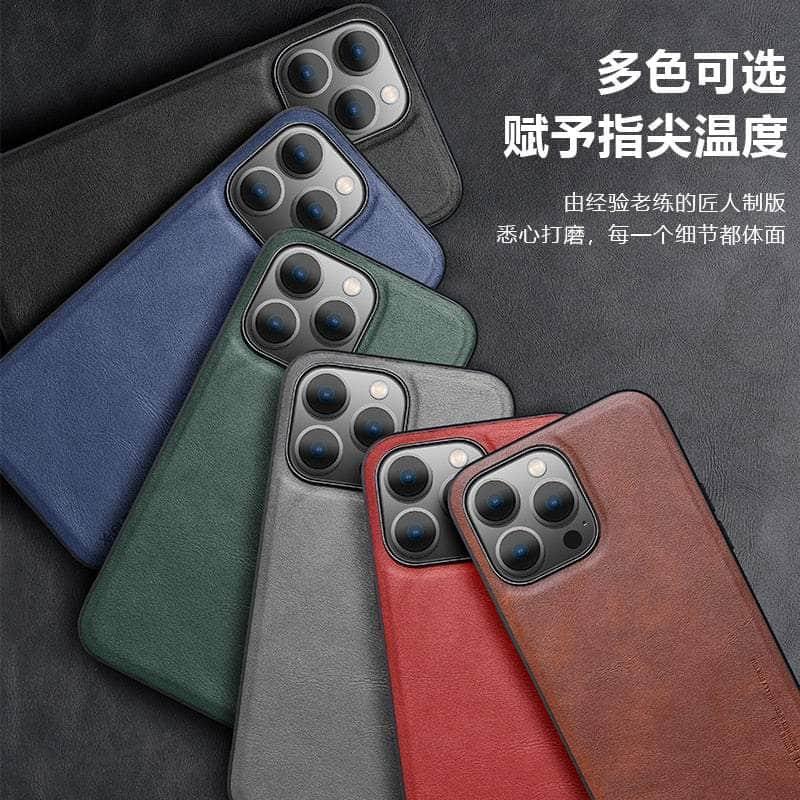 Casebuddy iPhone 14 Pro Max Vintage Leather TPU Cover