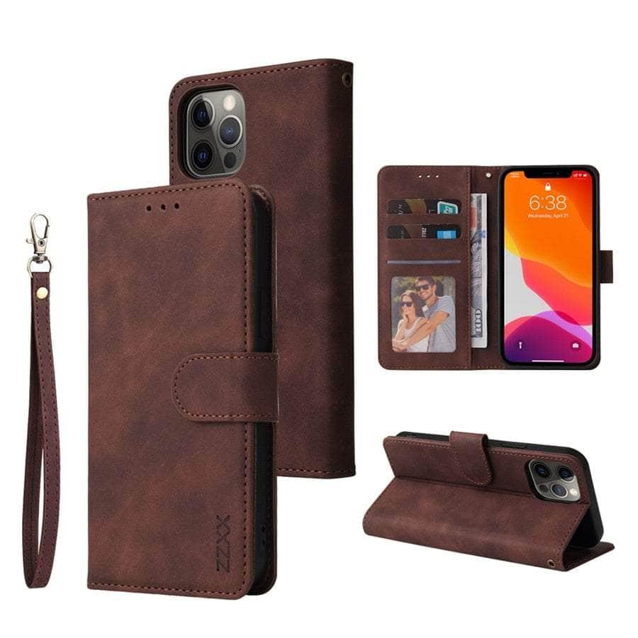 Casebuddy Coffee / iPhone 14 Pro Max iPhone 14 Pro Max Wallet Lanyard Credit Card Case