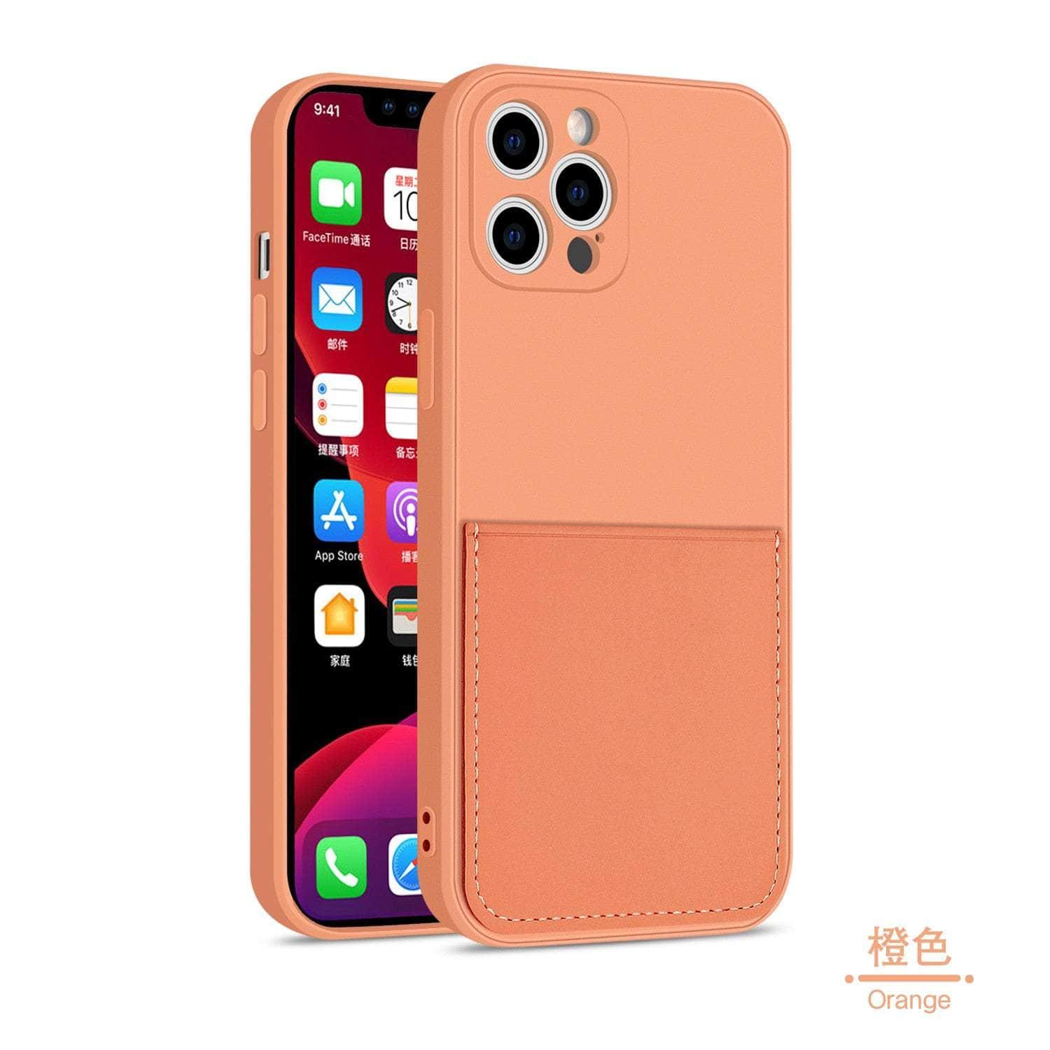 Casebuddy for iPhone 14 / TU9 iPhone 14 Silicone Card Holder Wallet