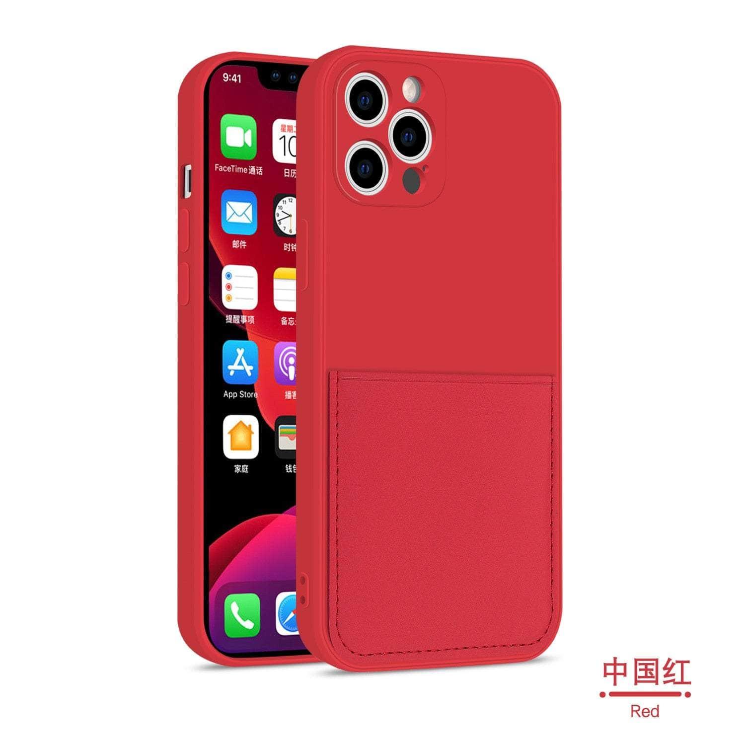 Casebuddy for iPhone 14 / TU7 iPhone 14 Silicone Card Holder Wallet