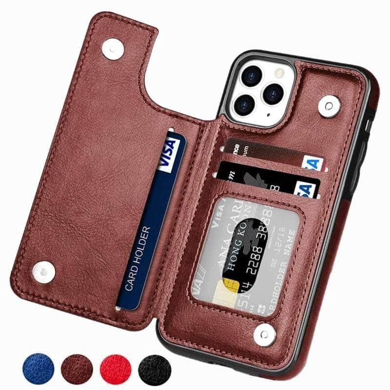 Casebuddy iPhone 14 Slim Fit Leather Wallet Card Slots Flip Case