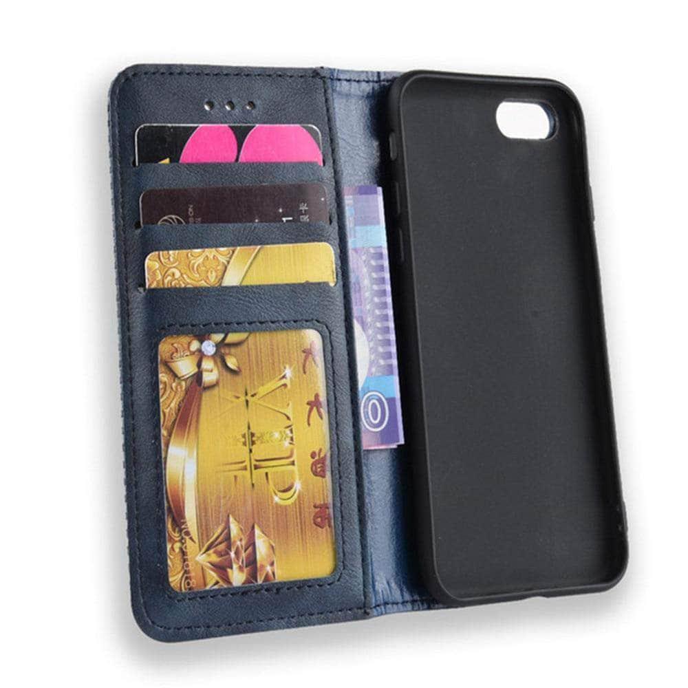 iPhone SE 2020 Luxury Flip PU Leather Wallet Magnetic Adsorption Case - CaseBuddy