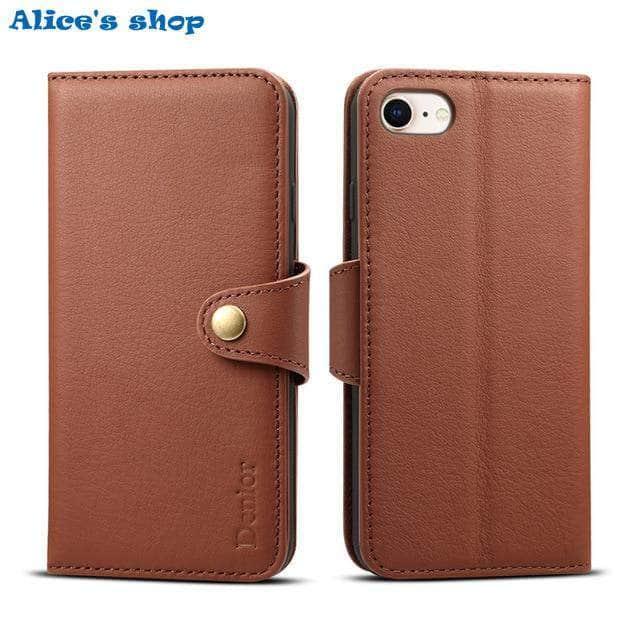 iPhone SE 2020 Luxury Soft Touch Genuine Leather Wallet Case - CaseBuddy