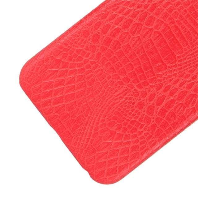 CaseBuddy Australia Casebuddy iPhone SE 2022 / Red iPhone SE 2022 Leather Look Hard PC Back Cover