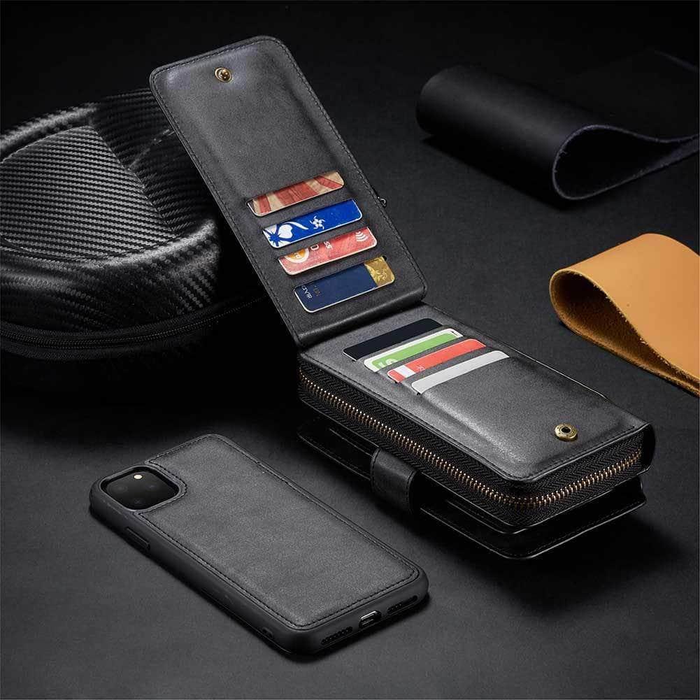 Leather Flip Cover Case iPhone 11 Pro MAX 6.5 Case Multi-Functional Wallet Case - CaseBuddy