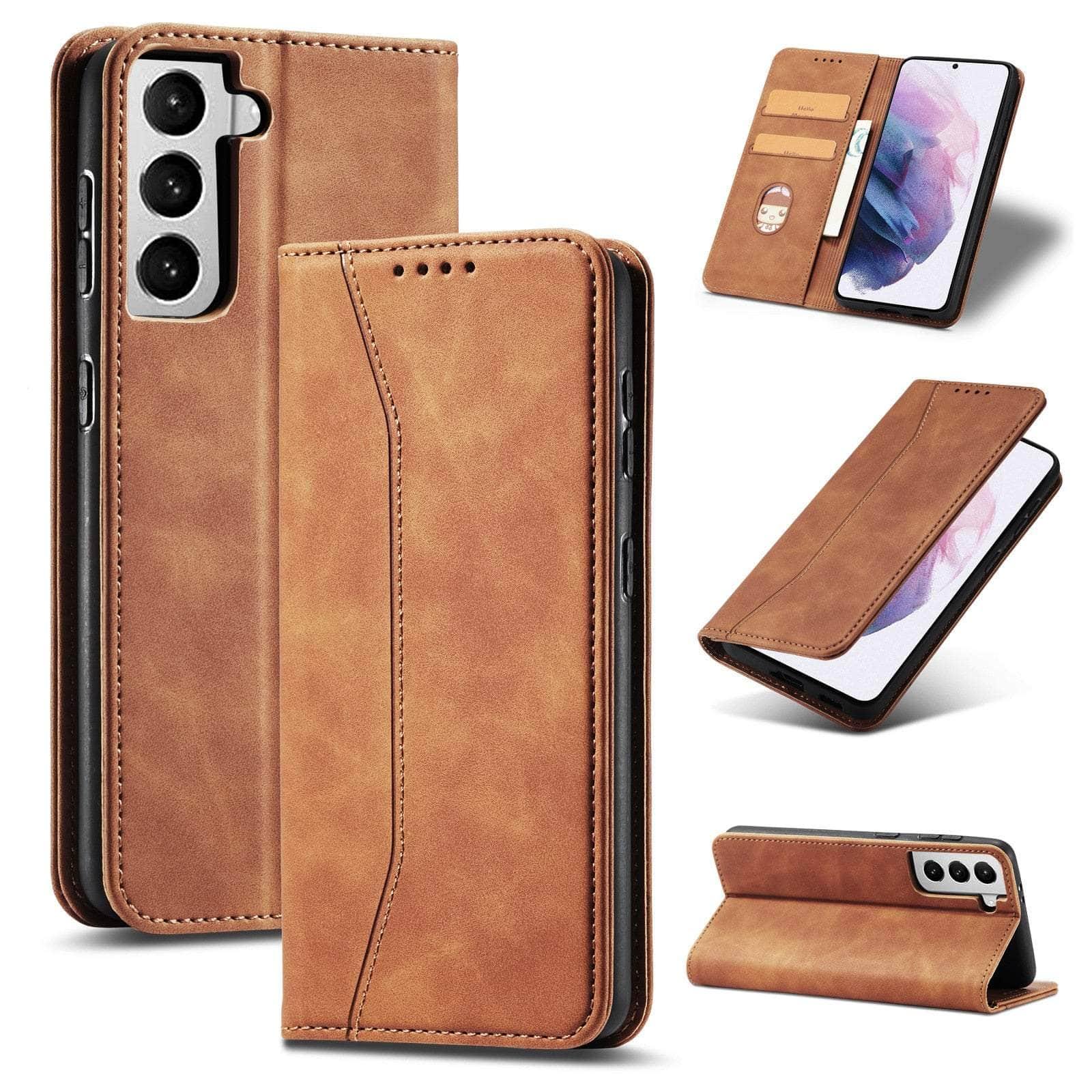 CaseBuddy Australia Casebuddy Leather Flip Galaxy S22 Ultra Luxury Wallet Cards Case