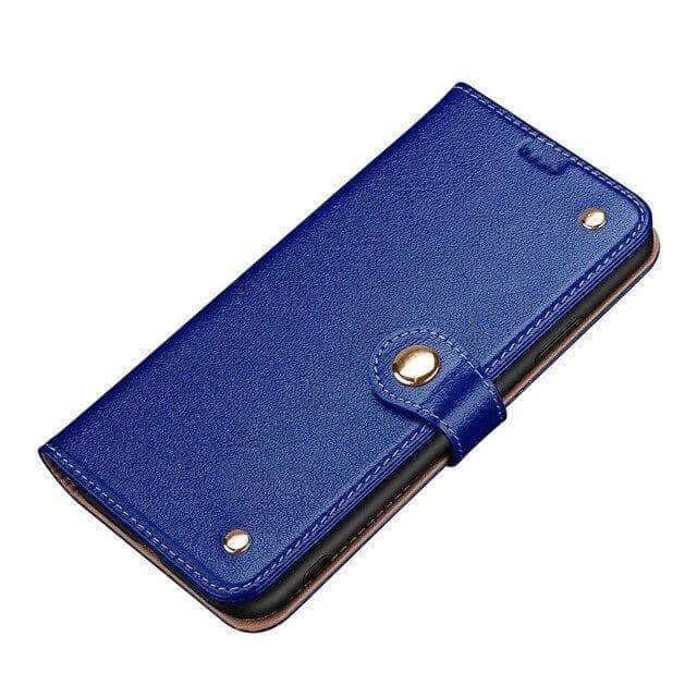 CaseBuddy Australia Casebuddy S20 Ultra / Blue Leather Phone Flip Case Galaxy S Card Slot