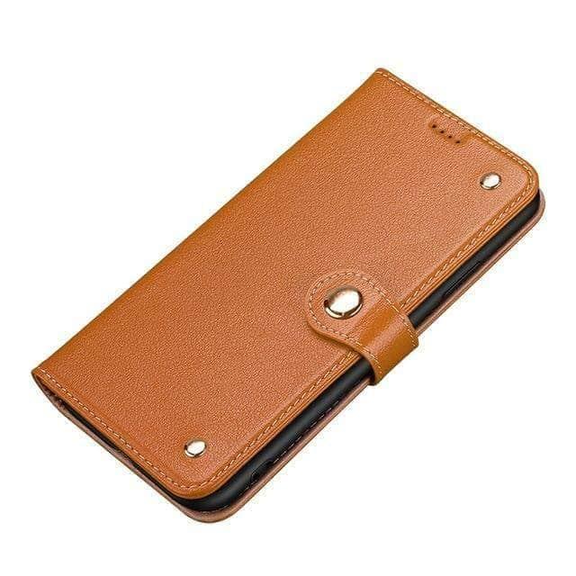 CaseBuddy Australia Casebuddy S20 Ultra / Khaki Leather Phone Flip Case Galaxy S Card Slot