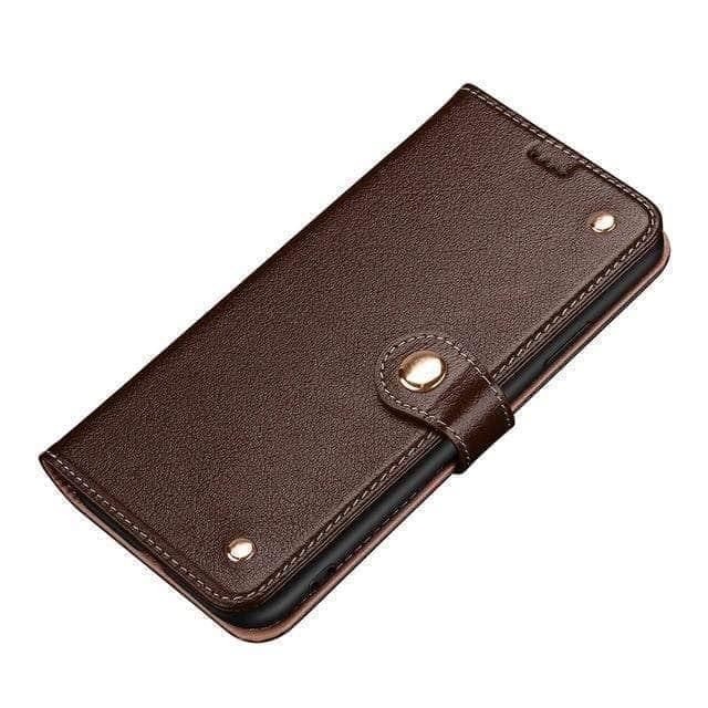 CaseBuddy Australia Casebuddy S20 / Brown Leather Phone Flip Case Galaxy S Card Slot