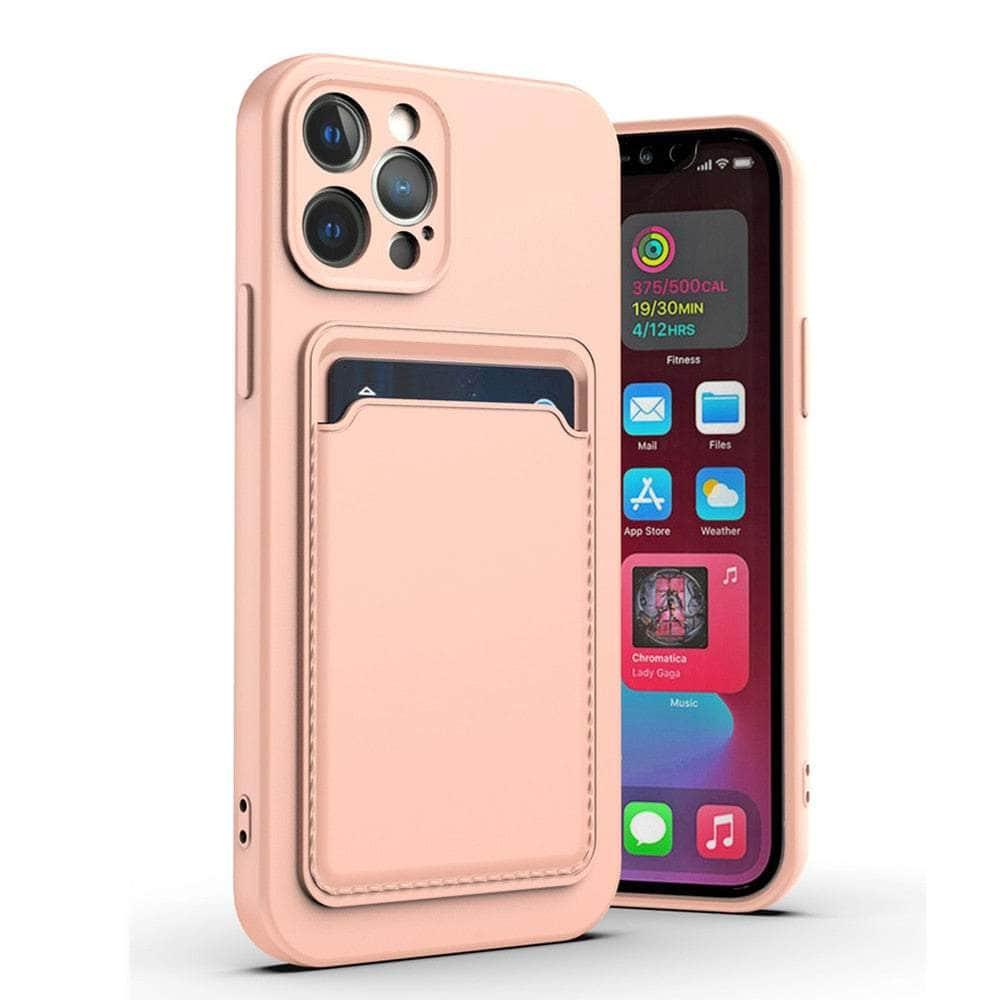 Casebuddy for iP 14 Pro Max / Pink Liquid Silicone iPhone 14 Pro Max Wallet Case