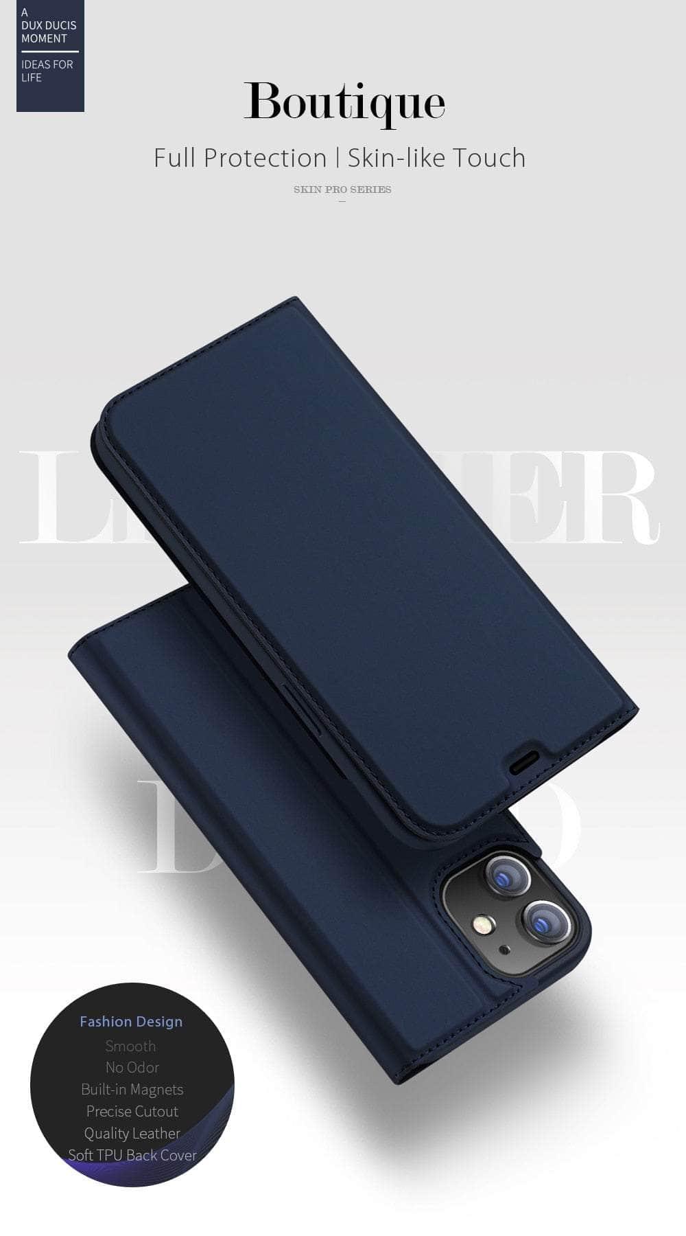 Casebuddy Luxury Magnetic iPhone 14 Plus Leather Flip Wallet