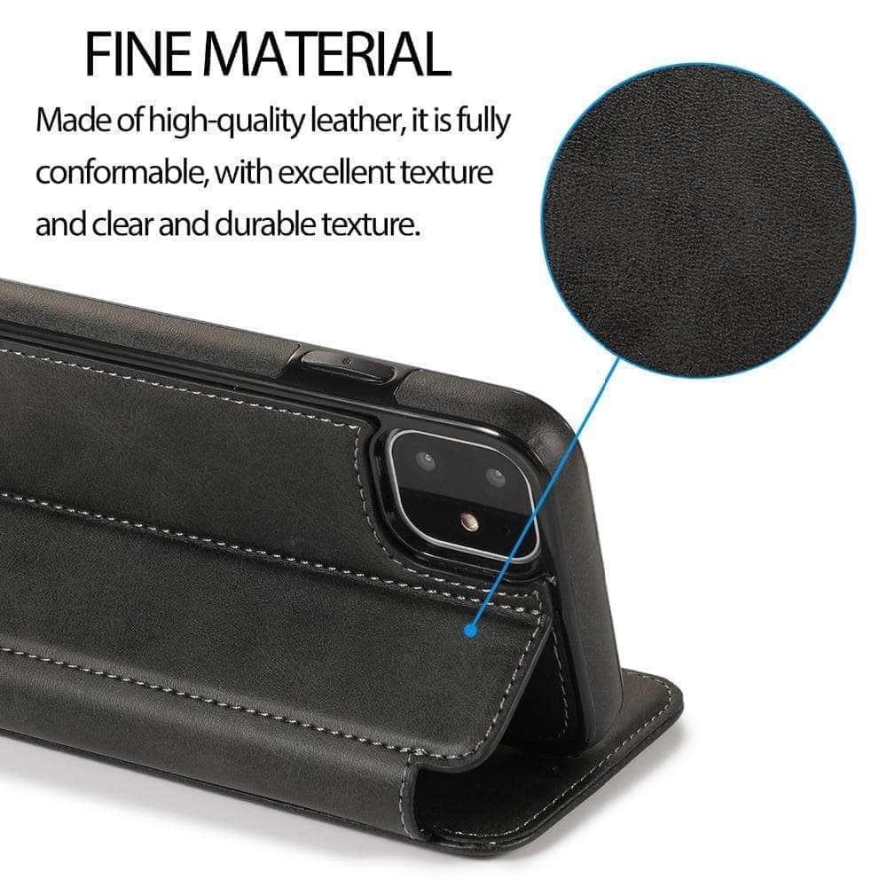 CaseBuddy Australia Casebuddy Magnetic Flip Leather Case iPhone Card Slots Wallet