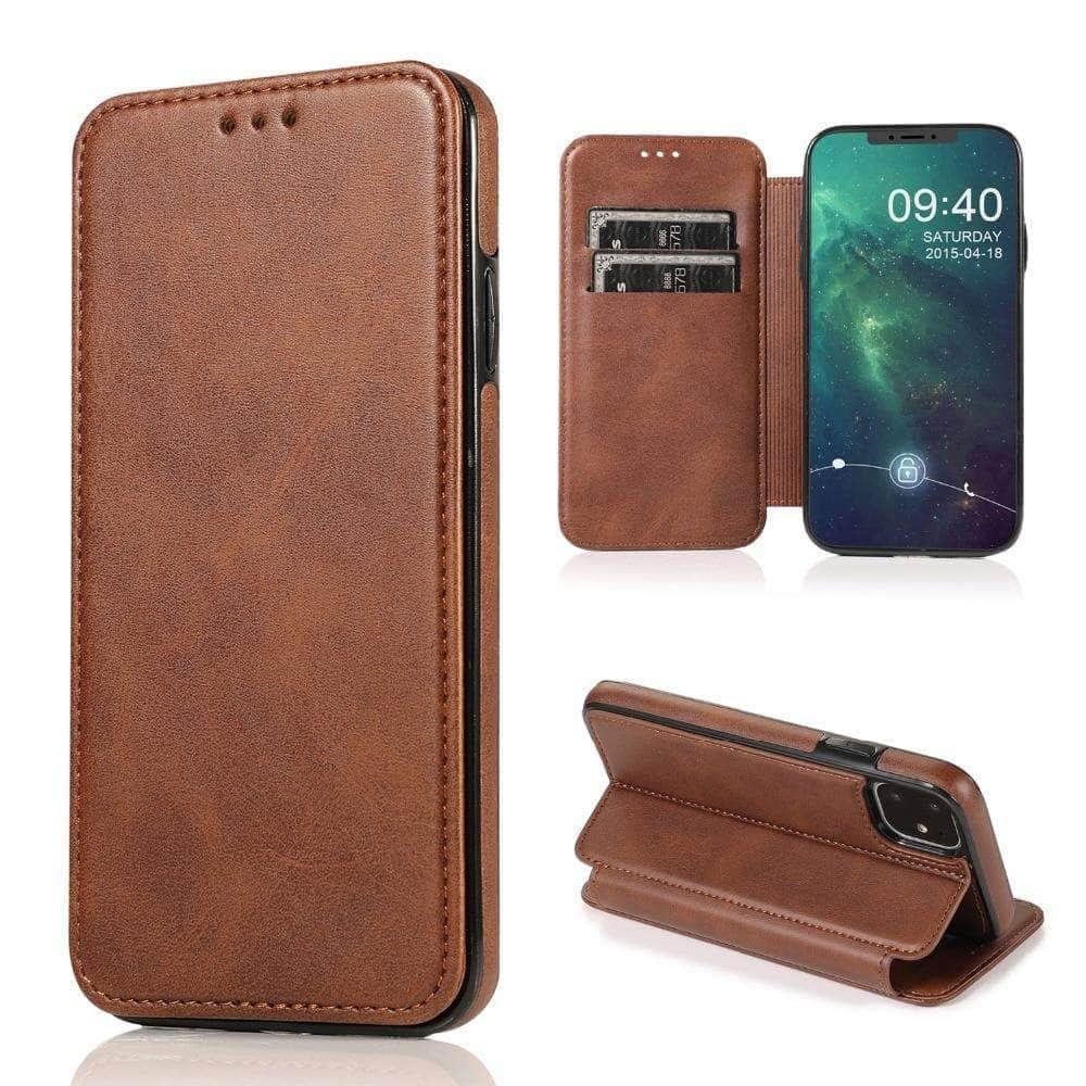 Magnetic Flip Leather Case iPhone Card Slots Wallet