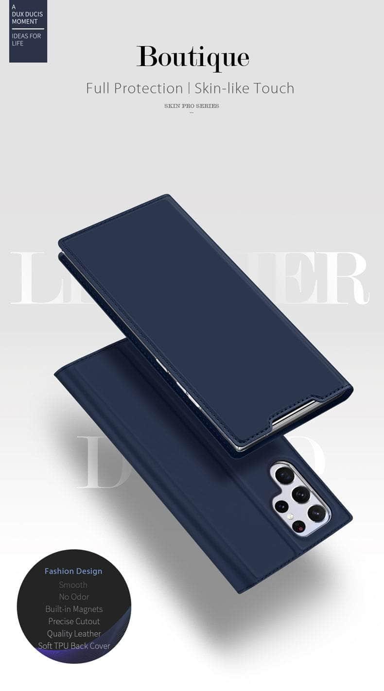 CaseBuddy Australia Magnetic Leather Flip Wallet Galaxy S22 Ultra Case