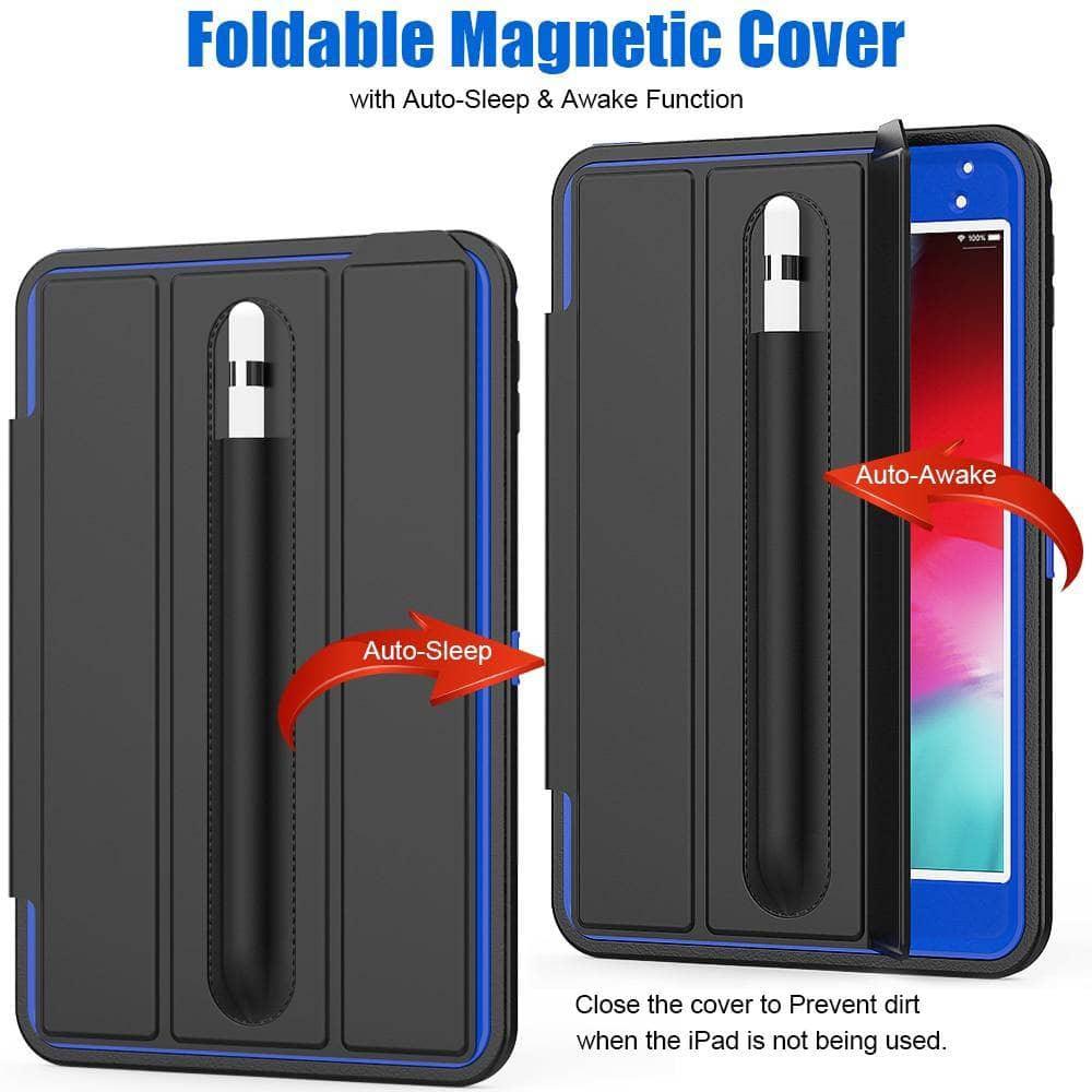 Magnetic Smart Sleep Awake Trifold Cover Case iPad Mini 5 2019  A2133 - CaseBuddy