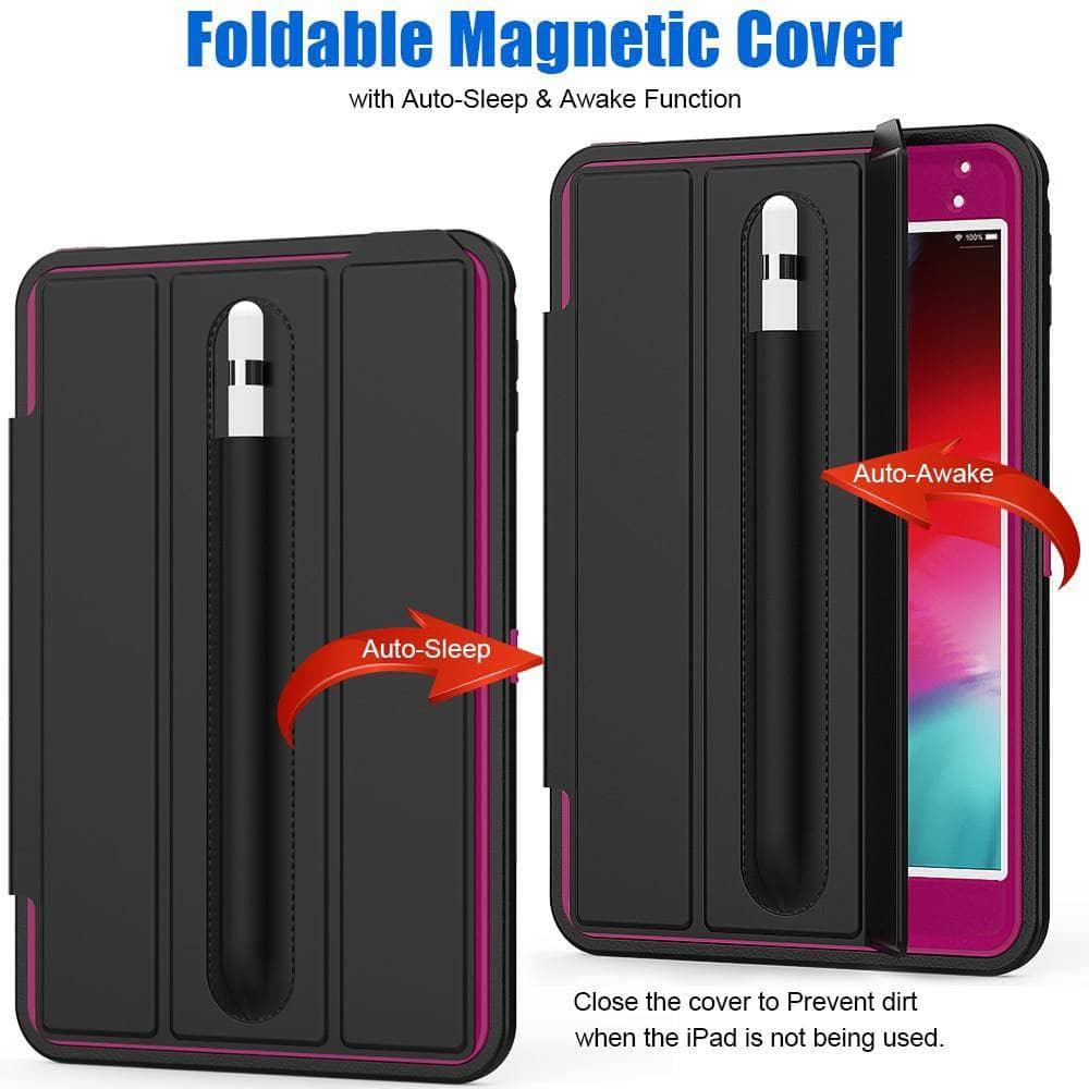 Magnetic Smart Sleep Awake Trifold Cover Case iPad Mini 5 2019  A2133 - CaseBuddy