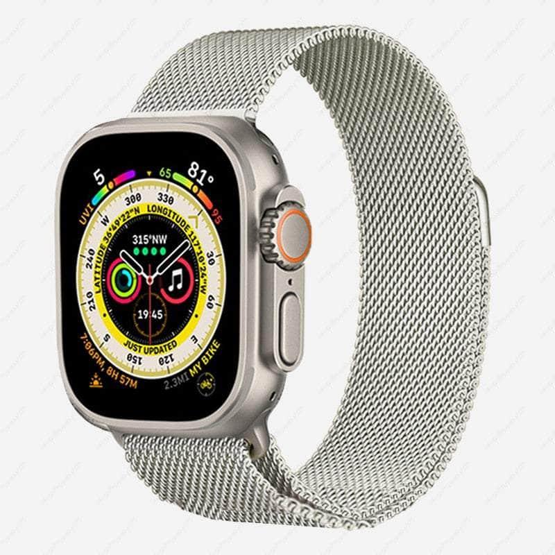 Casebuddy grey / 42mm -44mm-45mm-49mm Magnetic Strap Apple Watch Ultra 8 7 6 SE 5 4 3