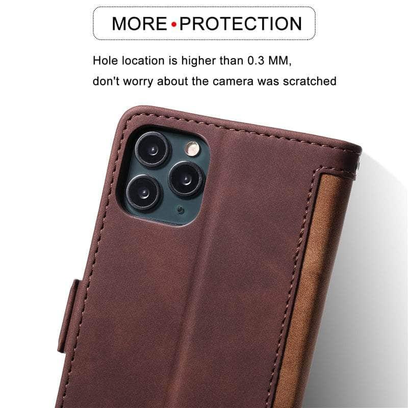 CaseBuddy Australia Casebuddy Matte Leather iPhone SE 2022 Wallet Flip Case