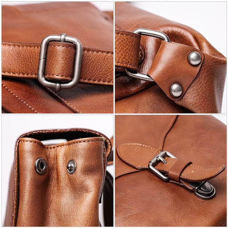 CaseBuddy Australia Nesitu Highend Vintage A4 Vintage Full GrainBackpack