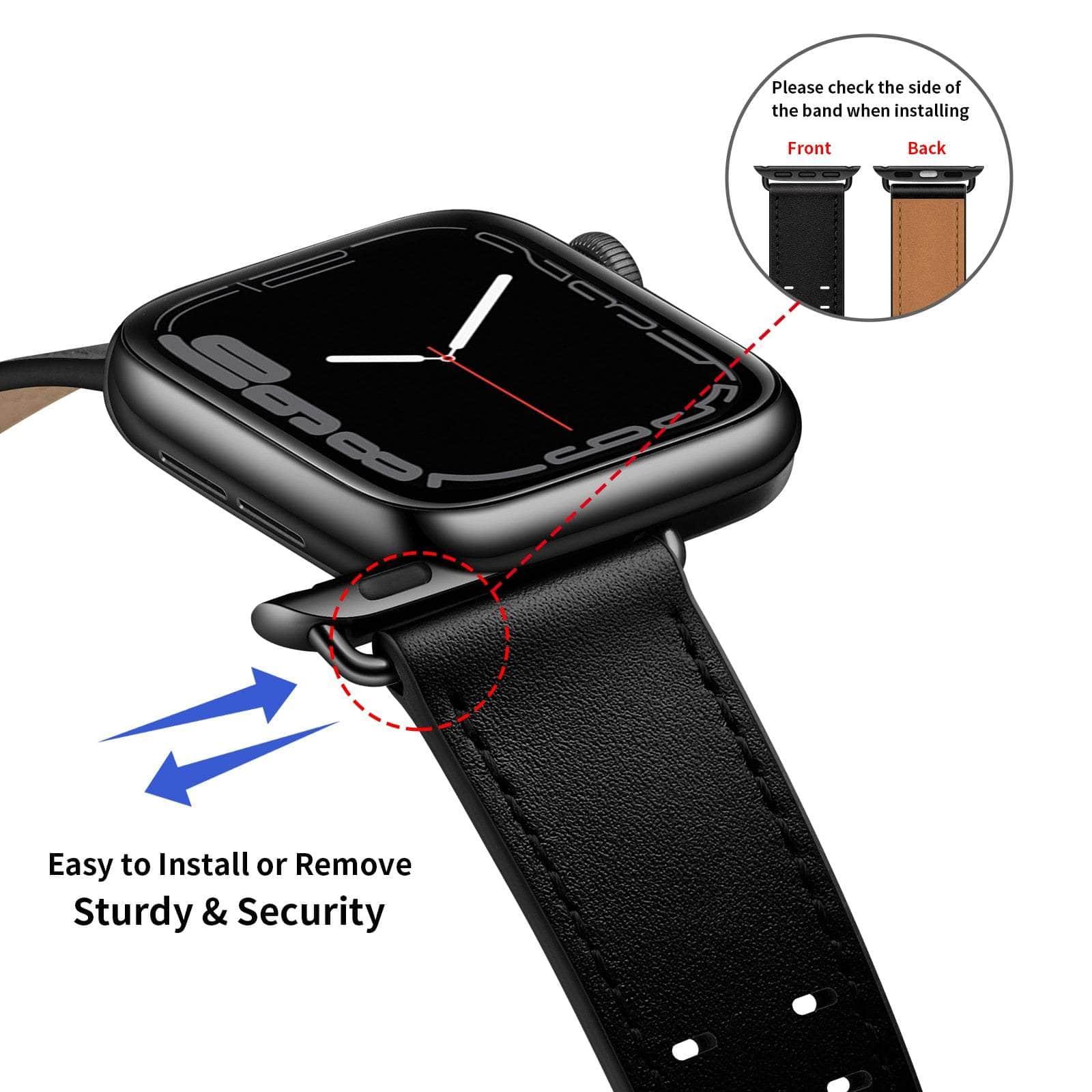 Casebuddy Premium Apple Watch Leather Strap