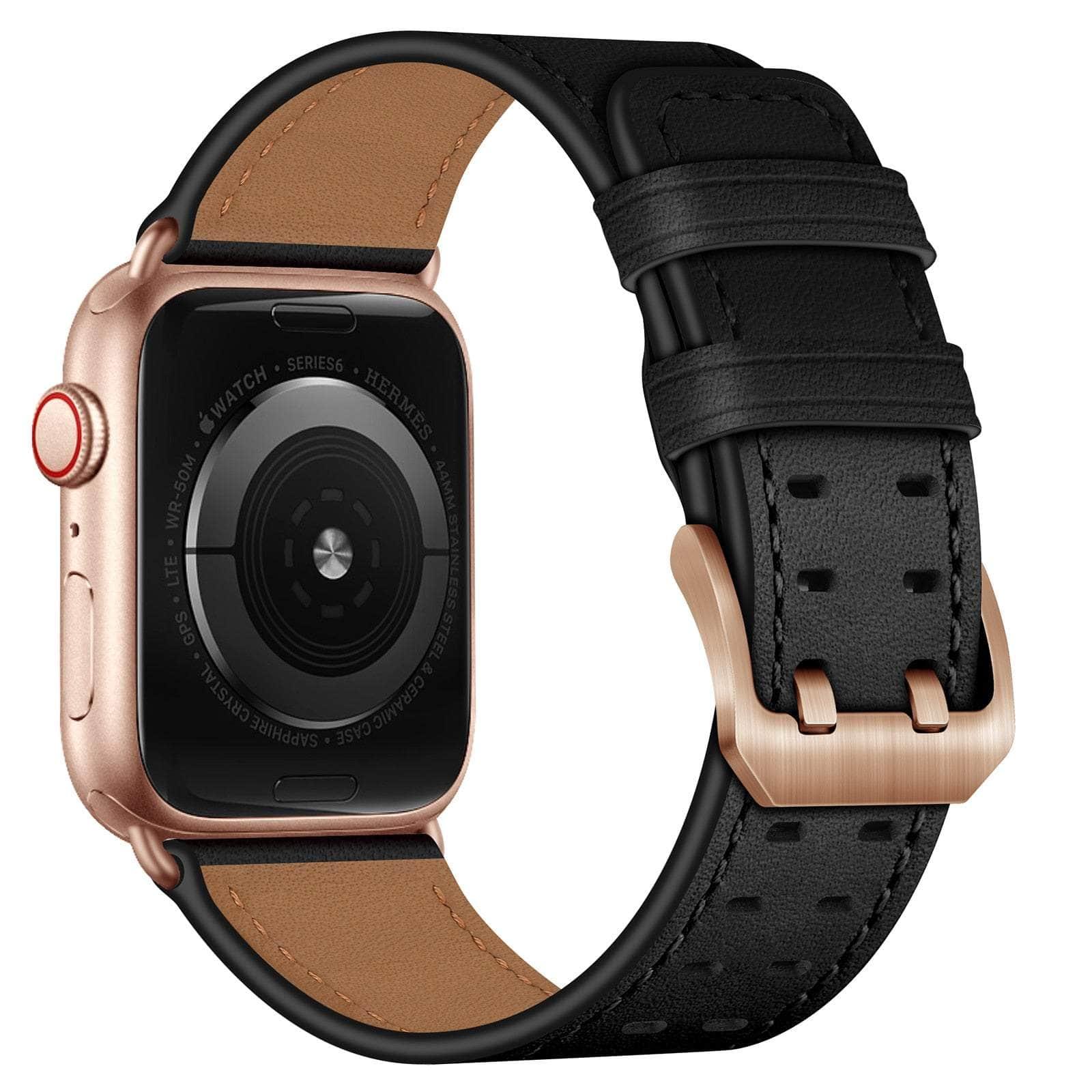 Casebuddy Premium Apple Watch Leather Strap