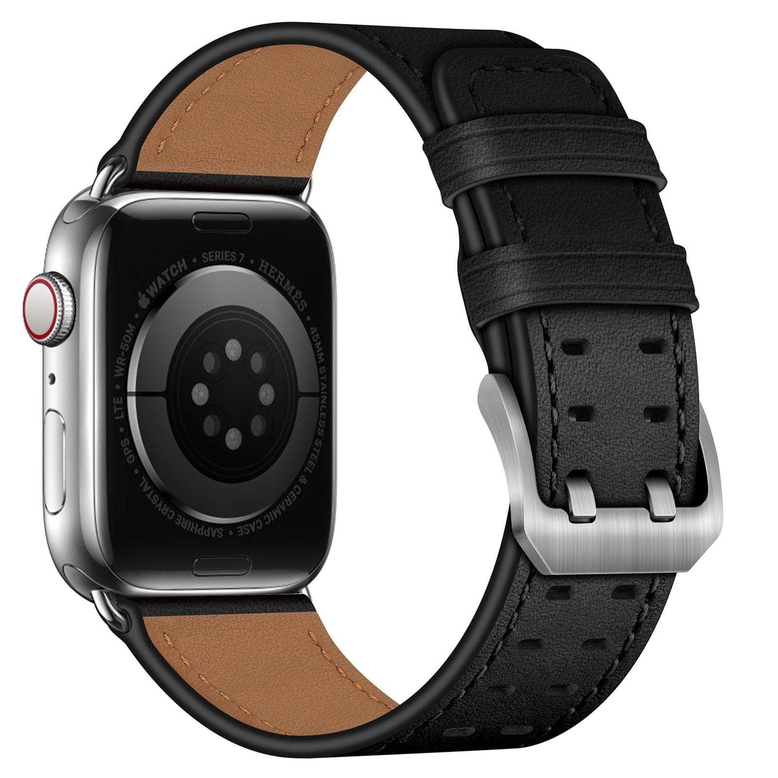 Casebuddy Premium Apple Watch Leather Strap